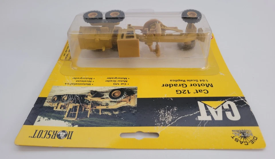 Norscot 55703 CAT 12G Motor Grader 1:64 Diecast Caterpillar 1998 Vintage NIP - Image 3 of 4