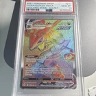 Pokemon 2021 Evolving Skies Rayquaza VMAX 217/203 Secret Holo Full Art PSA 10
