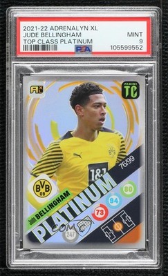2022 Adrenalyn XL Top Class Platinum 76/99 Jude Bellingham #P19 PSA 9 MINT 00d2