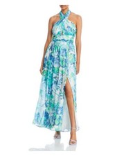 ELIZA J Womens Ivory Cutout Lined Sleeveless Full-Length Fit + Flare Dress 2