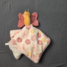 Dream Gro Butterfly Plush Baby Security Blanket Floral Stuffed