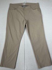 Peter Millar EB66 Pants Mens 40x30 Fits 28" Tan Performance Stretch Golf Crown