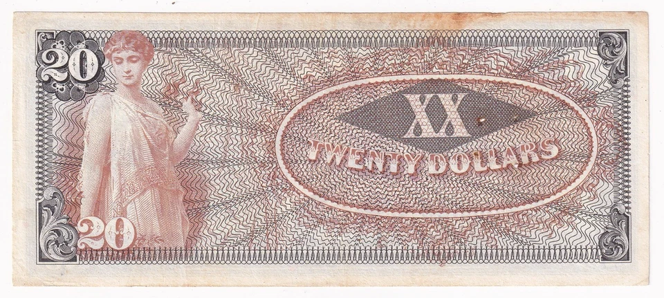 Vietnam Military Payment Certificate 20 Dollars Series 661 Serial # B 05746852 B - Image 2 of 2