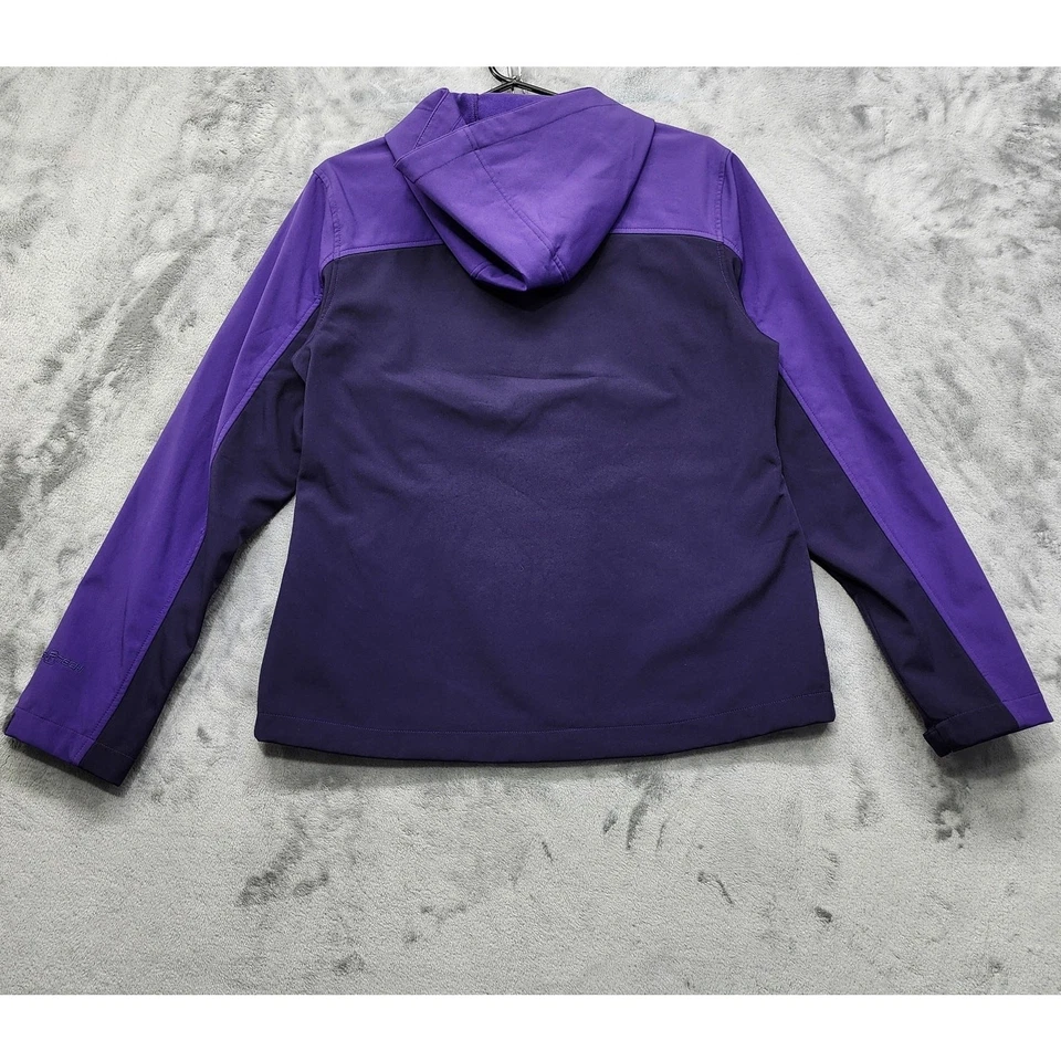 Free Tech куртка женщин M фиолетовый полный молнии с капюшоном Softshell с подкладкой повседневный дождевик - Изображение 3 из 4