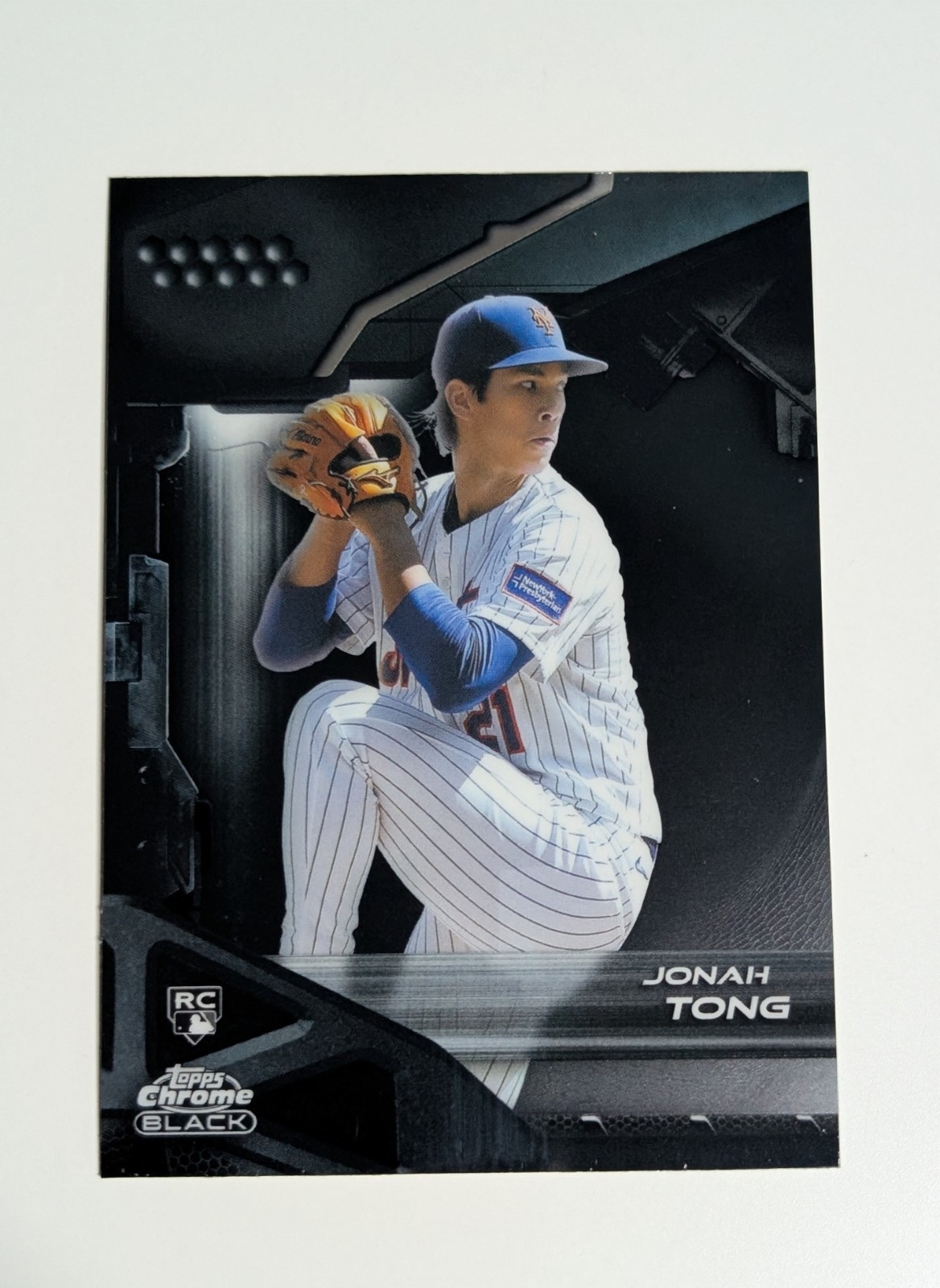 Jonah Tong 2026 Topps Chrome Black New York Mets RC