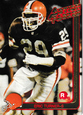 1991 ACTION PACKED FOOTBALL /  ERIC TURNER ROOKIE CARD. rookie card picture