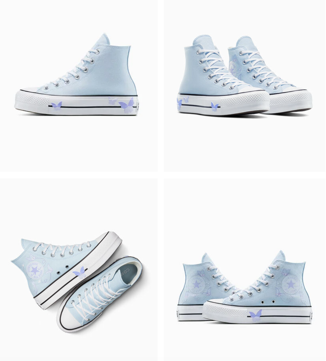 NEW Women's Converse Lift Butterflies A14869C Shoes Supermoon