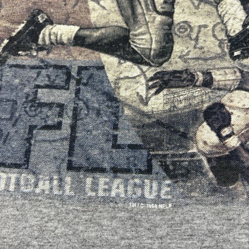 Vintage Detroit Lions 1990s T Shirt XL Grey NFL Nutmeg Retro Football - Image 2 of 4