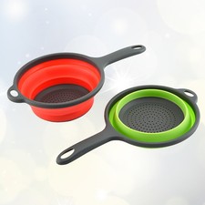 Cesta de drenaje plegable reutilizable de frutas y verduras 2 piezas uso en cocina surtido