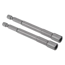 1/4" Hex Shank 1/4" Quick-Change Magnetic Nut Driver Bit 4" Length for DIY 2 Pcs