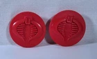 Vintage 1986 GI Joe Cobra Stun Vehicle HUBCUPS (2) Great Condition