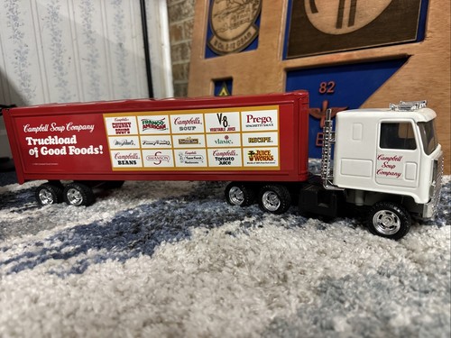 Vintage ERTL Campbell Soup Co, Diecast Truck/Trailer 19” Red/White, Year 1985 - Picture 1 of 14