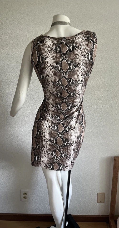 Silk Python Snakeskin Print Sheath Dress DVF Dian… - image 17