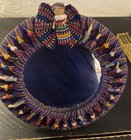 Worry Doll Colorful Dolls Framed Round Mirror Guatemala 9” Fabric Folk Art — photo 2