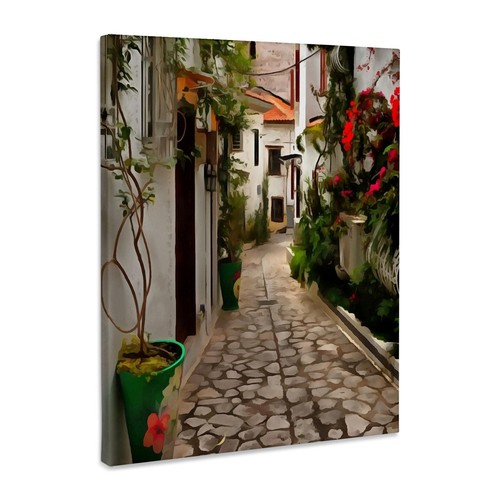 3dRose, The Red Door And Black Cat Marmaris Old Town, Museum Grade Canvas Wrap
