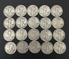 liberty walking half dollar (20) - SILVER - 1943 - circulated uncertified