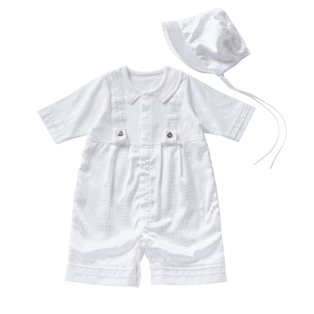 Juego de 2 piezas de esmoquin para bebé mameluco y sombrero pata de gallo Japón