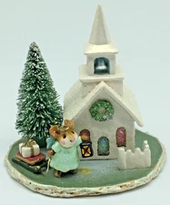 Wee Forest Folk WFF M-263 "A Midnight Clear" Christmas Piece w/Large craft box