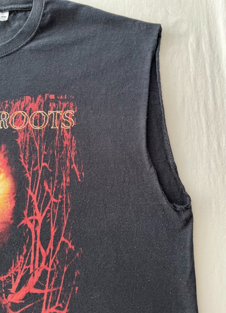 Vintage 2000s Sepultura Roots Black Tank Top Sleeveless T-shirt Sz