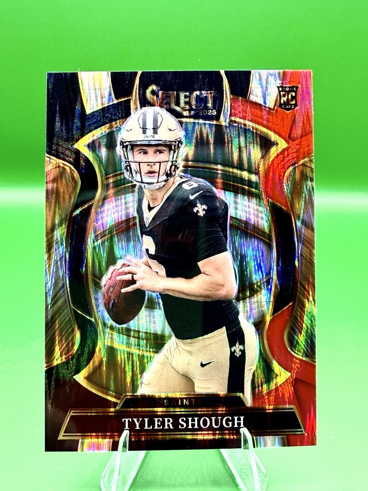 Tyler Shough 2025 Panini Select - Concourse #41 Black & Red Shock Prizm (RC)