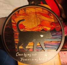 Memorial suncatcher Cat. Once by my side Forever in my heart