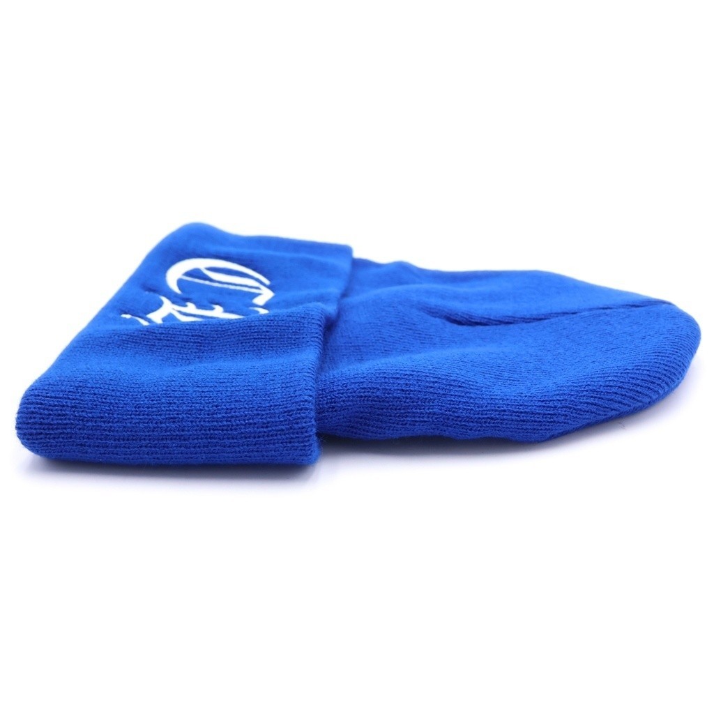 Authentic Chrome Hearts Blue Beanie Hat with CH Logo Embroidery image 4
