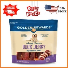 Golden Rewards Duck Flavor Premium Dry Jerky Treats for All Dogs, 64 oz