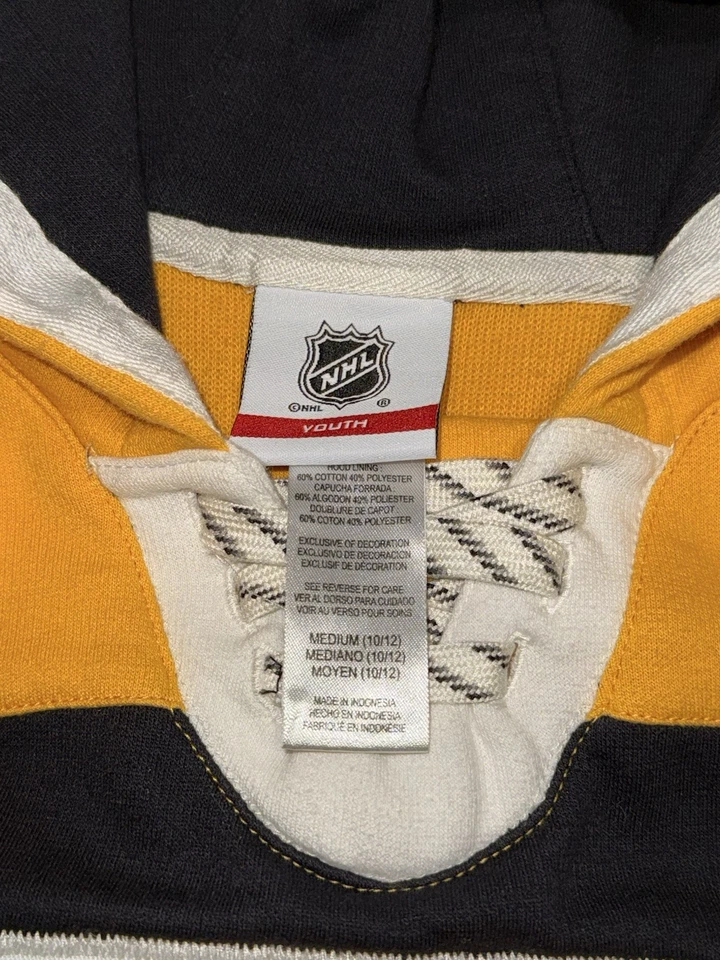 Boston Bruins Pastrnak Pullover Negro Eterno Sudadera con Capucha Juvenil Talla M 10-12 Foto 4 de 4