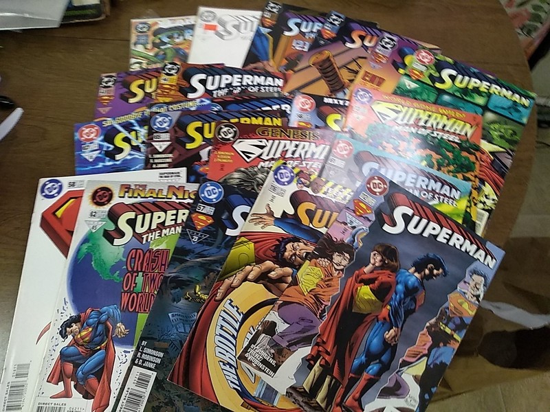 big lot 21 superman the man of steel DC comics 1990s 90s