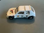 vintage 1988 mattel hot wheels white Rally #2 car shell Michelin valeo