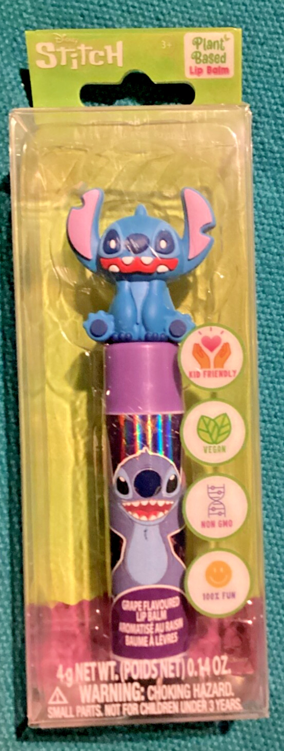 BNIB New Sealed Official Disney Stitch Grape Flavoured Lip Balm - 4g
