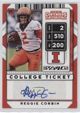 2020 Panini Contenders Draft Picks College Ticket Reggie Corbin #278 Auto 1ls7