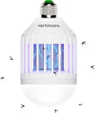 Bug Zapper Light Bulb, 2-in-1 Indoor Electric Mosquito Killer Lamp with UV LED