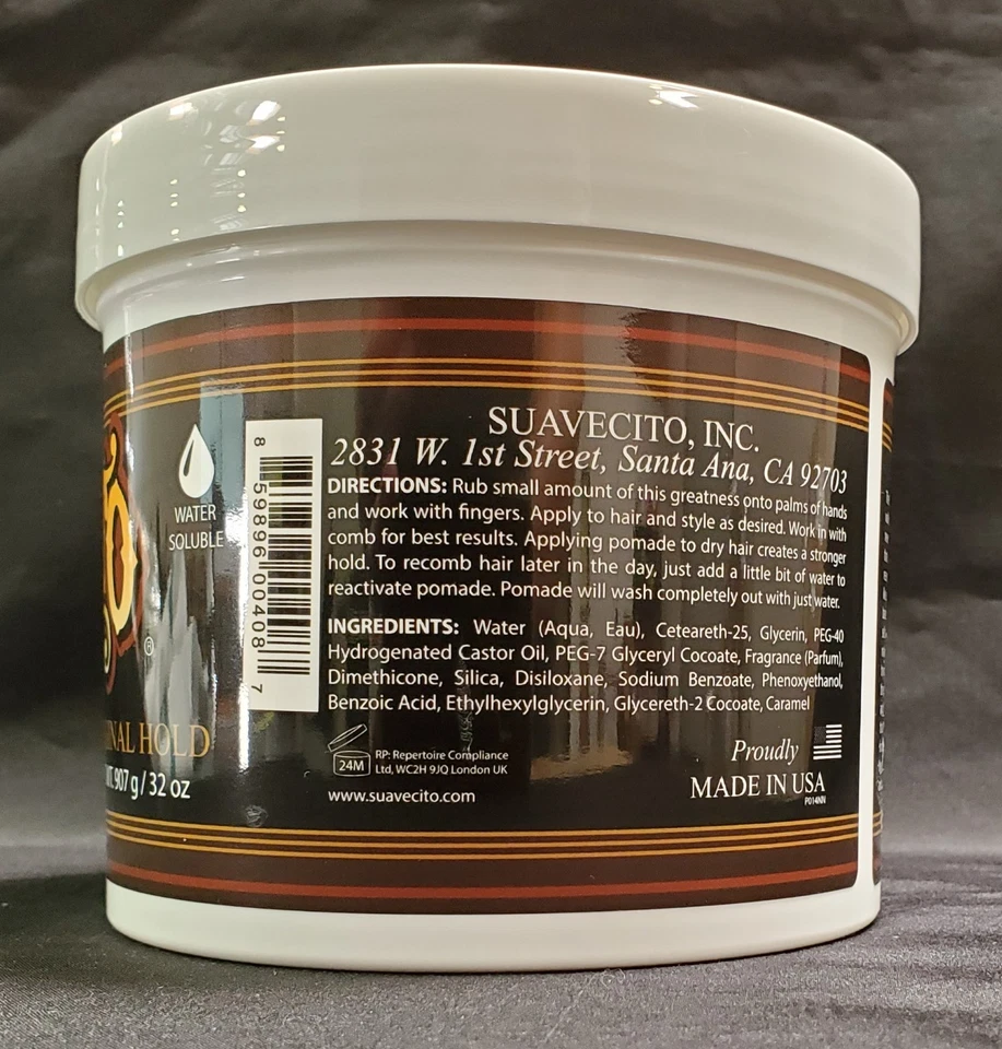 Suavecito Original Hold Pomade 32 oz "Proudly Made in the USA" - Image 4 of 4