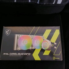 MSI MAG CoreLiquid E240 White - AIO ARGB CPU Liquid Cooler - Rotating Cap Design