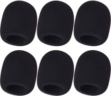 6 PCS Microphone Windscreen Black Foam Handheld Cover, Mic Covers for