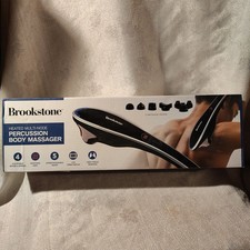 Brookstone Heated Multi-Node Percussion Body Massager 4 Speed LCD Deep Tissue