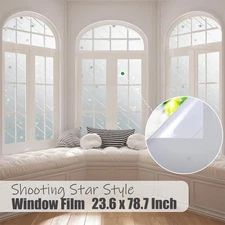 23.6 x 78.7 Inches Frosted Opaque Removable Static Cling UV Blocking Window Film