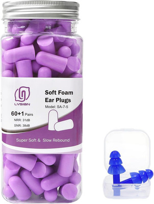 LYSIAN Ultra Soft Foam Earplugs Sleep - 38Db SNR Noise Cancelling Ear Plugs for