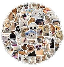 50Pcs Random Funny Dog Kawaii Pet Puppy Waterproof Vinyl Aesthetic Stickers