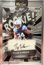 2025 Wild Card Comix Rookies & Legends 1/1 Tyler Warren Auto RC Lasers Colts