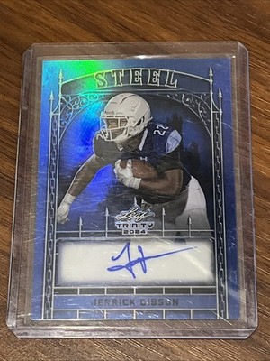 2024 Leaf Trinity Jerrick Gibson #S-JGI Blue Steel Auto /10 Texas Longhorns