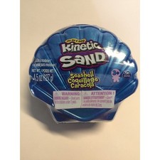 NEW KINETIC SAND Seashell Case 4.5oz BLUE SHELL FREE SHIPPING ASMR TOY Sensory