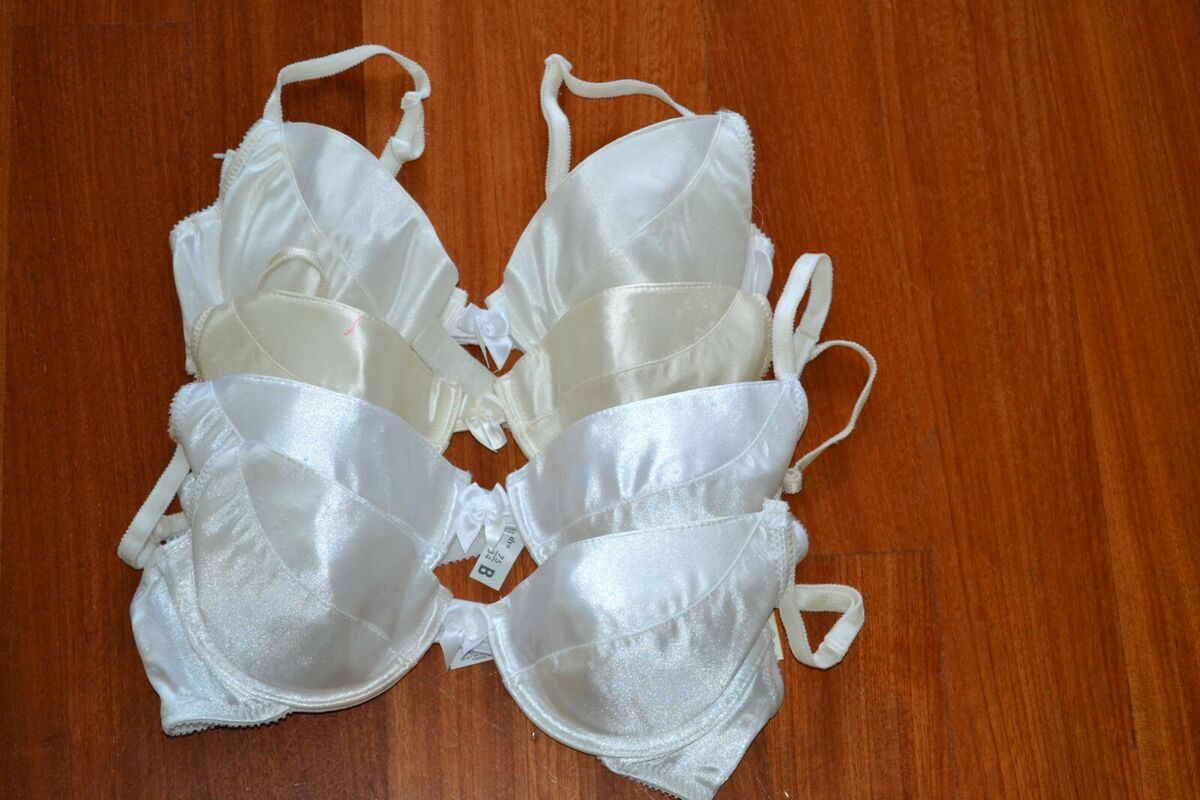Wonderbody Satin Push-Up Bra with removable pads White Ivory NWT