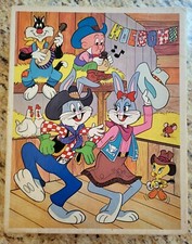 Vintage Bugs Bunny 100 Piece Puzzle Golden Hoedown Barn - Complete