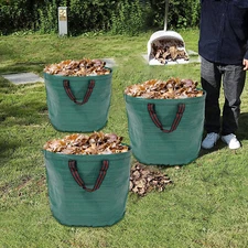 3Pack Reusable Garden Waste Bags 72 Gallon Yard Leaf Lawn Trash Waste Bags