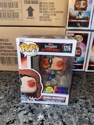 Funko Pop! Marvel Doctor Strange Wanda Maximoff Earth-838 GITD 1216 EE Exclusive