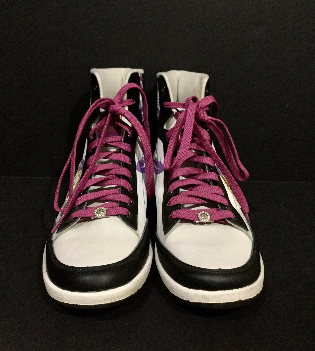 House Of Dereon Women 9.5 PrimadonaLipstick Watercolor Hi Top