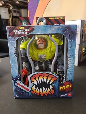 【新品未開封】 Street Sharks DR.PIRANOID Street Sharks Dr. Piranoid Action Figure Toy, Half-Man Villain, 6