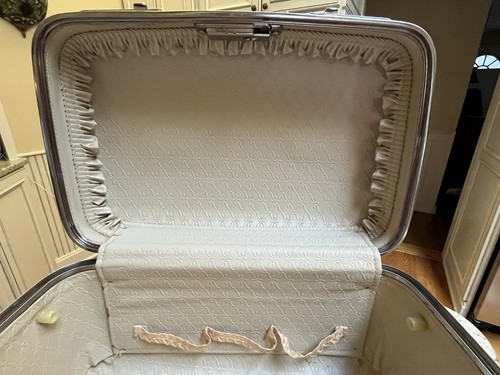 VTG Amer. Tourister Brown Escort CombinationTrain Cosmetic Case w/Pouch CLEAN - Picture 13 of 19
